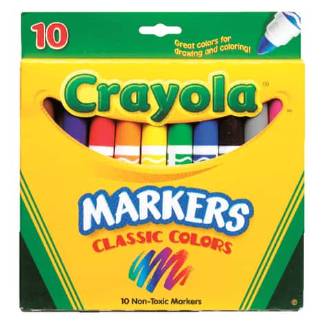 Crayola 10 Count Classic Broad Line Markers (Pack of 2), Assorted