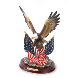 Accent Plus 9.375 in. H X 7 in. L Multicolored Poly Resin American Pride Eagle Figurine