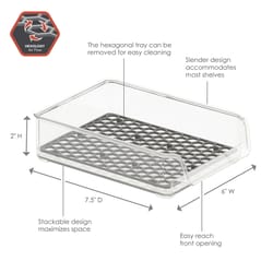 Spectrum Hexa 2 in. H X 6 in. W X 7.5 in. D Plastic Fridge Bins Storage