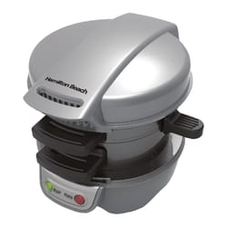 Hamilton Beach Gray Metal Nonstick Surface Breakfast Sandwich Maker