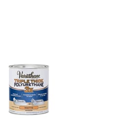 Varathane Transparent Matte Clear Water-Based Acrylic Triple Thick Polyurethane 1 qt