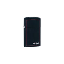 Zippo Silver Black Slim Matte with Red Border Lighter 1 pk