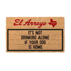 El Arroyo 24 in. W X 36 in. L Brown Its Not Drinking Alone If Your Dog is Home Coir/Rubber Door Mat