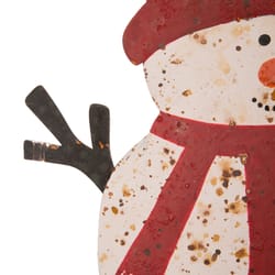 Glitzhome Snowman Family 29.92 in. Yard Decor