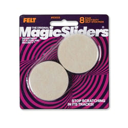 Magic Sliders Felt Self Adhesive Protective Pads Oatmeal Round 2 in. W X 2 in. L 8 pk