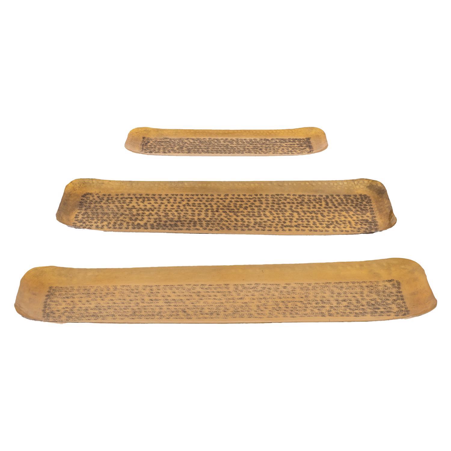 Karma Gifts Gold Aluminium Tray 3 pk Sansujyuku sansujyuku.com
