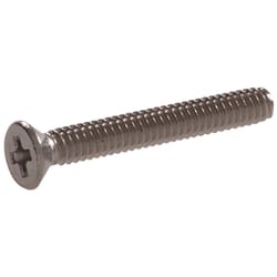HILLMAN No. 8-32 Ga. X 1-1/4 in. L Phillips Flat Head Stainless Steel Machine Screws 100 pk