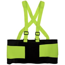 General Electric 38 in. 43 in. Polyester High Visibility Back Support Belt Black/Green L 1 pc