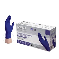 AMMEX Professional Nitrile Disposable Exam Gloves Medium Indigo Powder Free 100 pk