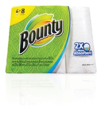 Bounty Paper Towels 54 sheet 2 ply 6 pk