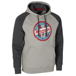 Milwaukee XXL Raglan Men's Hoodie Gray