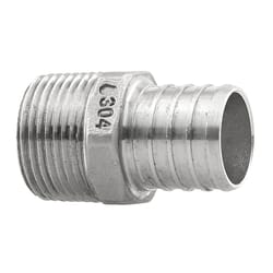 Boshart Industries 1 in. PEX X 3/4 in. D MPT Stainless Steel Adapter