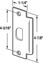 Prime-Line 4.875 in. H X 1.25 in. L Brushed Stainless Steel Steel Standard Commercial Strike