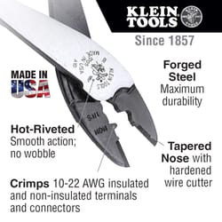 Klein Tools 9.8 in. Crimping / Cutting Tool Black/Red 1 pk