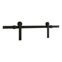 National Hardware Builder 72 in. L Matte Black Steel Barn Door Hanger Kit 1 pc