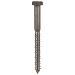 Hillman 3/8 in. X 4 in. L Hex Stainless Steel Lag Screw 25 pk