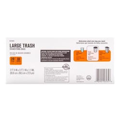 Ace 33 gal No Scent Trash Bags Drawstring 20 pk 1.1 mil