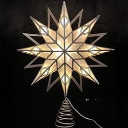 Celebrations LED Warm White Star Tree Topper 13 in.