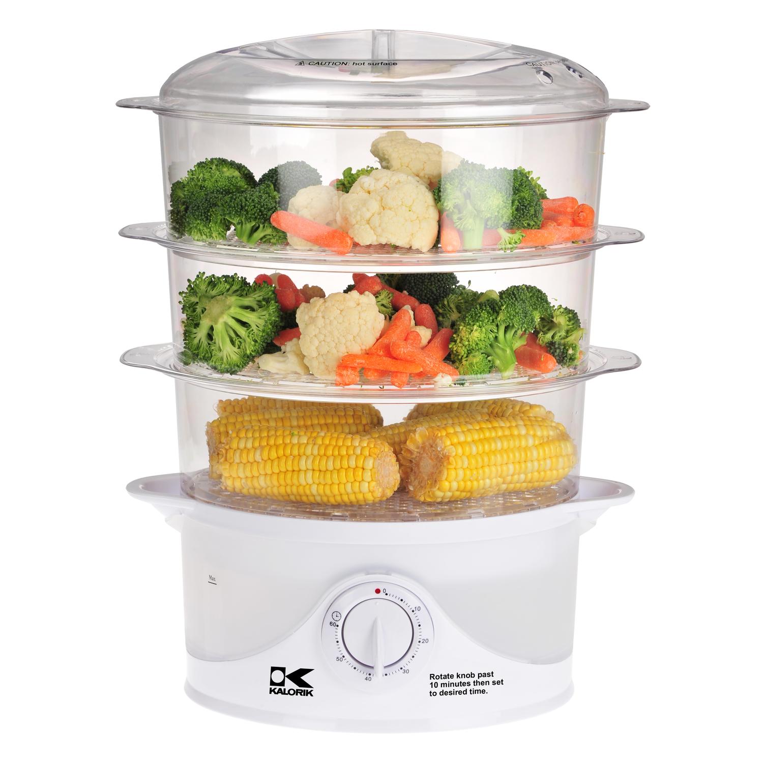 Kalorik White 9 qt Food Steamer Sansujyuku sansujyuku.com