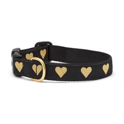 Up Country Black Heart of Gold Nylon Dog Collar Large