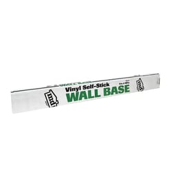 M-D Building Products 4 in. H X 0.08 in. W X 48 in. L Self-Stick Silver Vinyl Wall Base