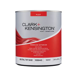 Clark+Kensington Flat Tint Base Neutral Base Premium Paint Exterior 1 qt