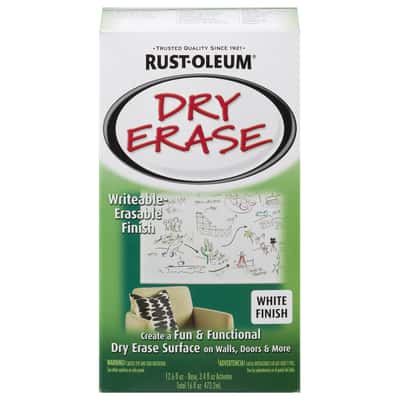 Rust Oleum Specialty Hi Gloss White Dry Erase Paint Kit 16 Oz Ace Hardware