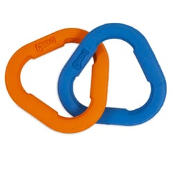 ChuckIt! Blue/Orange Rubber Ultra Link Pet Toy Medium 1 pc