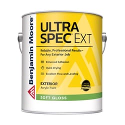 Benjamin Moore Ultra Spec Soft Gloss White House & Trim Paint Exterior 5 gal