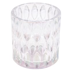 Karma 4 in. H Iridescent Glass Starry Votive