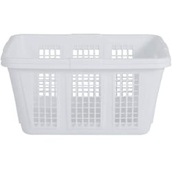 Rubbermaid White Plastic Laundry Basket