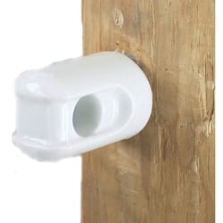 Dare Line Insulator with Lag Bolt White Dare Line Insulator with Lag Bolt White