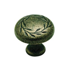 Amerock Natures Splendor Round Cabinet Knob 1-5/16 in. D 1-1/16 in. Weathered Brass 1 pk