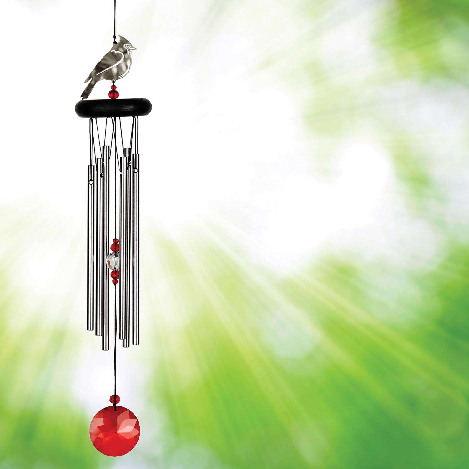 Woodstock Chimes Signature Collection Silver Aluminum/Wood