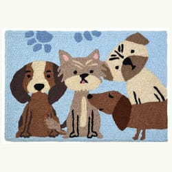 Jellybean 20 in. W X 30 in. L Multi-color Pawsome Pals Polyester Accent Rug