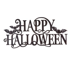 Glitzhome 11.22 in. Happy Halloween Sign Wall Decor