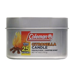 Coleman Citronella Tin Candle Solid For Mosquitoes/Other Flying Insects 6 oz