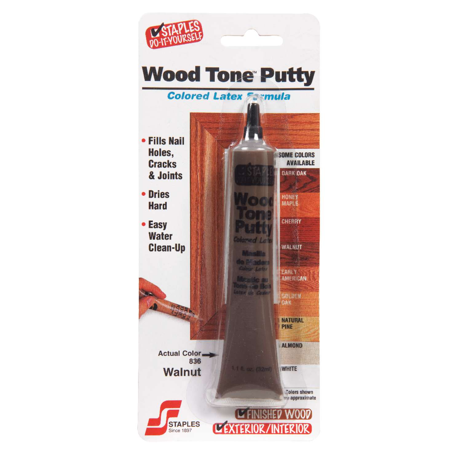 Staples Wood Tone Walnut Colored Latex Putty 1.1 oz Ace Hardware