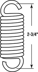 Prime-Line 2-3/4 in. L X 7/16 in. D Extension Spring 2 pk