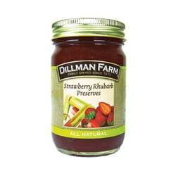 Dillman Farm All Natural Strawberry Rhubarb Preserves 16 oz Jar