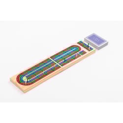 Regal Cribbage Board and Playing Cards Multicolored