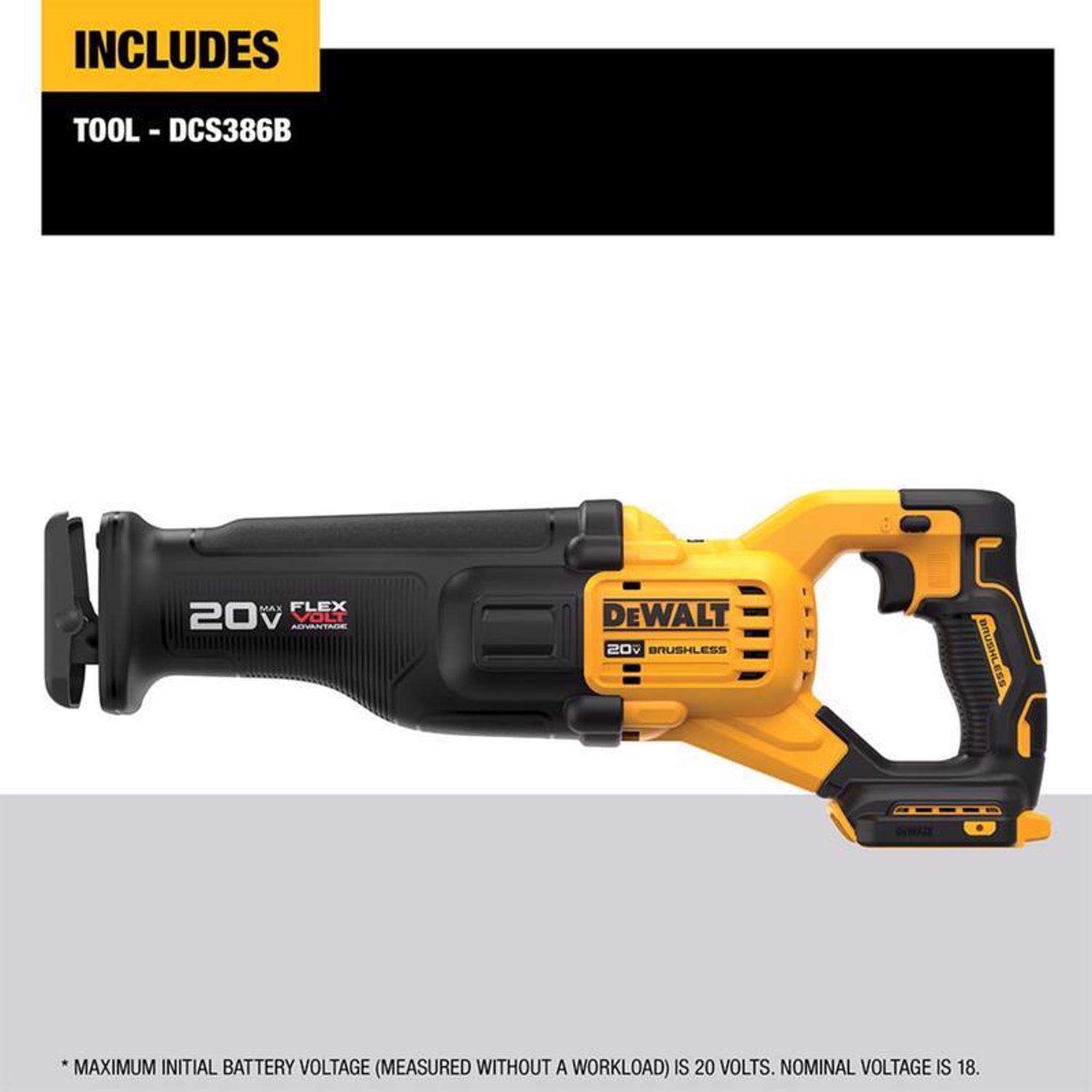 Dewalt 60 volt on sale sawzall tool only