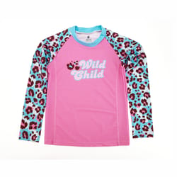 Juice Box L Long Sleeve Youth Light Pink Swim Tee Rash Guard Shirt