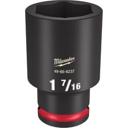 Milwaukee SHOCKWAVE 1-7/16 in. X 1/2 in. drive SAE 6 Point Deep Impact Socket 1 pc