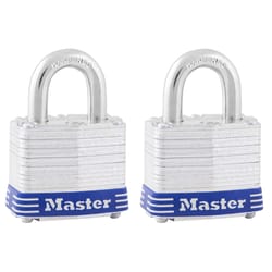 Master Lock 1-5/16 in. H X 1-9/16 in. W Laminated Steel Double Locking Padlock