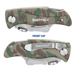 Sheffield 6-1/2 in. Lock Back Utility Knife Camouflage 1 pc