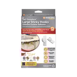 Simple Living Solutions Max Pro Large Sticky Hooks 12 pk