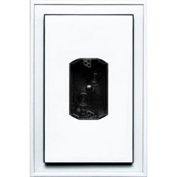 Builders Edge 12 in. H X 2 in. L Prefinished White Vinyl Mounting Block