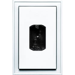 Builders Edge 12 in. H X 2 in. L Prefinished White Vinyl Mounting Block