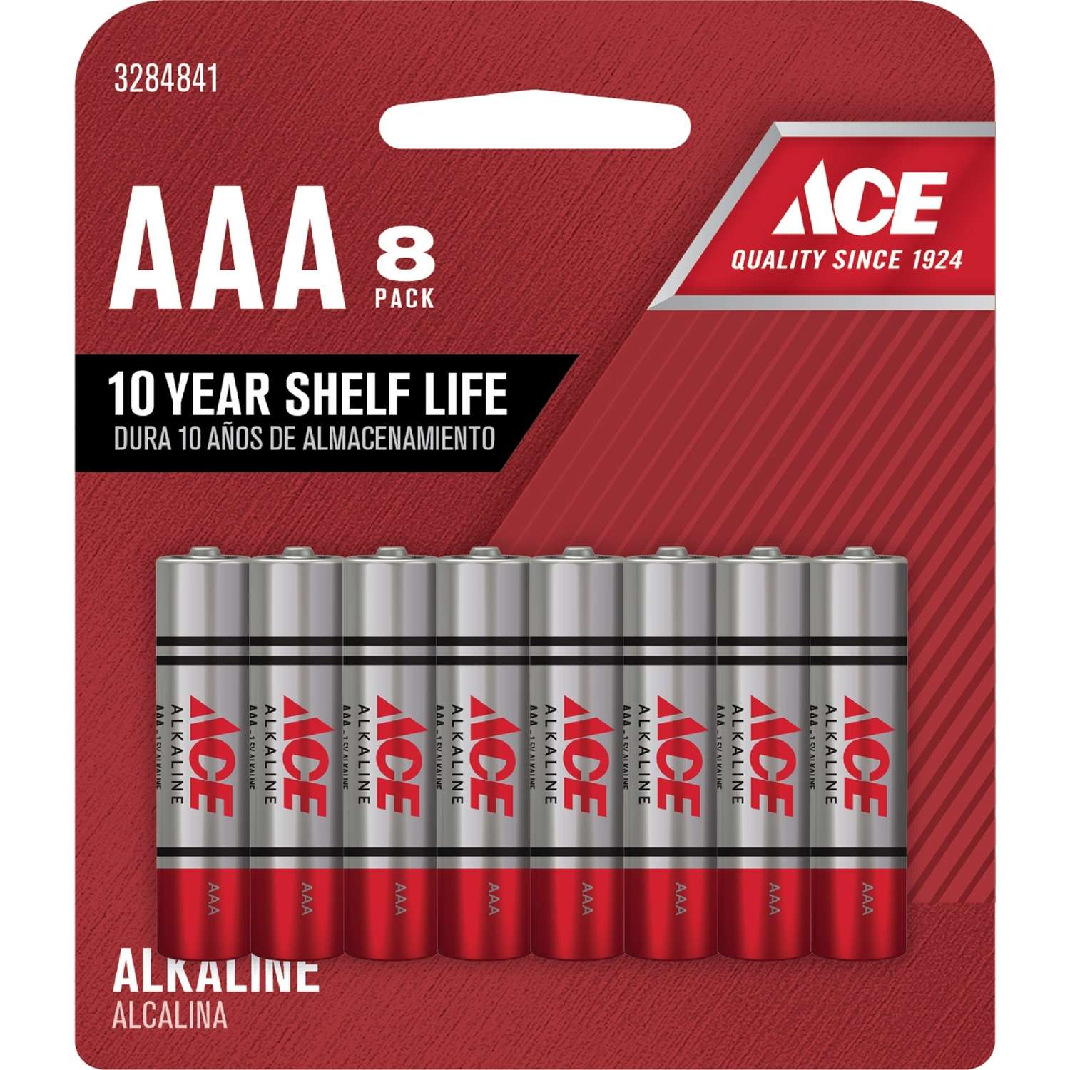 Ace AAA Alkaline Batteries 8 pk Carded Mfr# LR03UP-8B - Ace